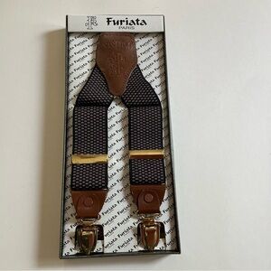 NEW Furiata Paris LEATHER SUSPENDERS